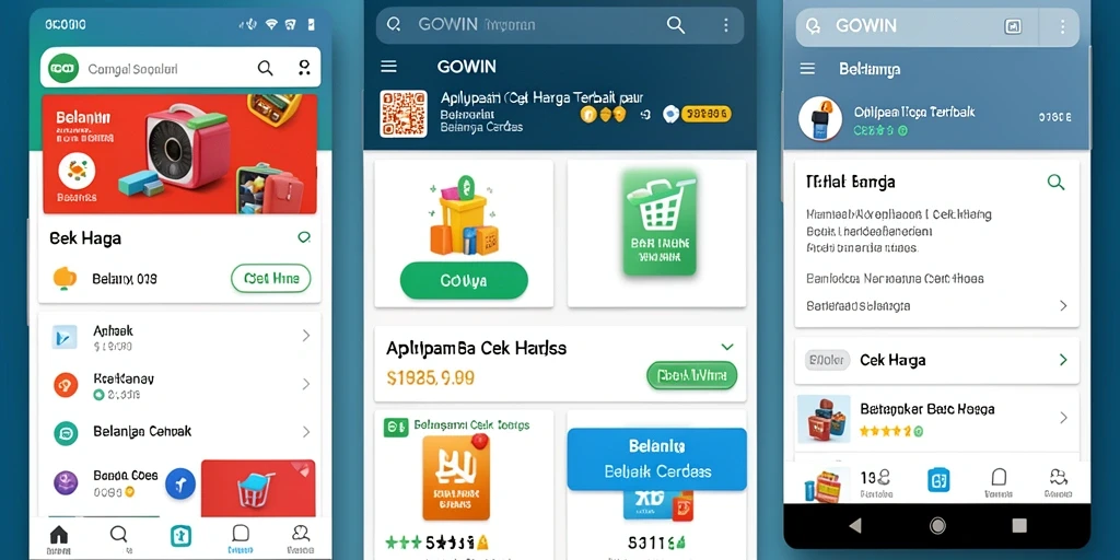 Antarmuka GOWIN yang menampilkan perbandingan harga produk.