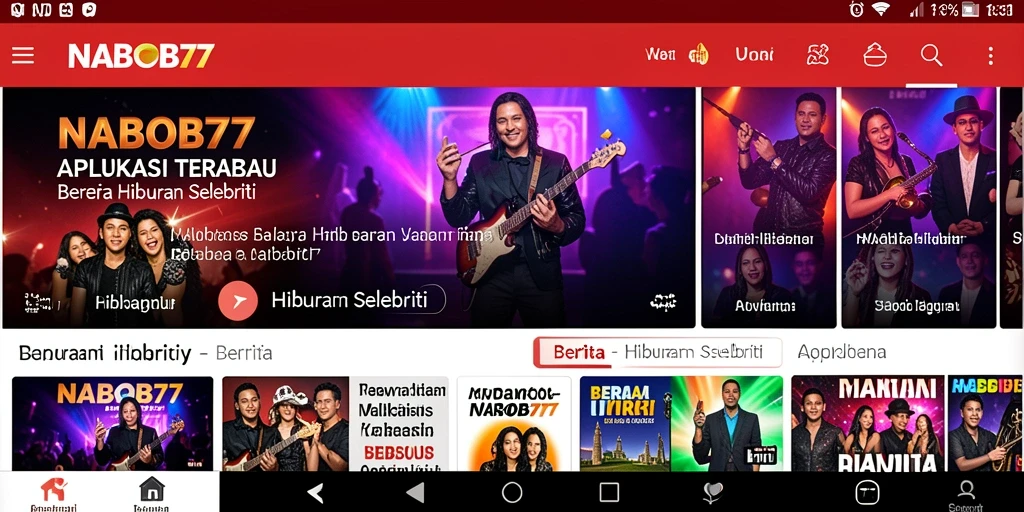 Tampilan antarmuka NABOB77 yang menarik untuk berita selebriti.