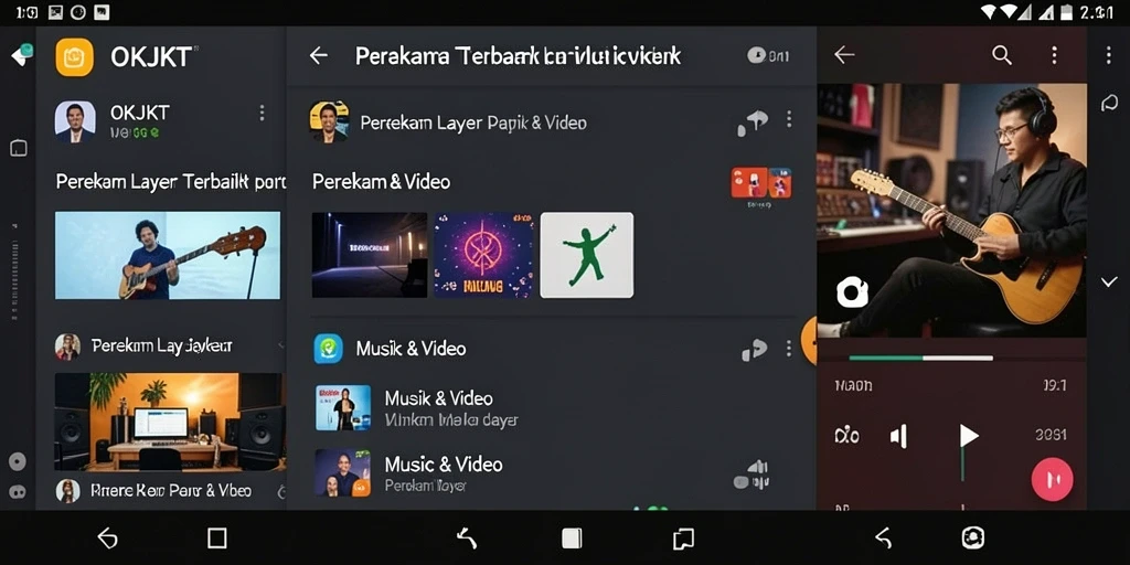 Antarmuka aplikasi Perekam Layar OKJKT yang user-friendly.