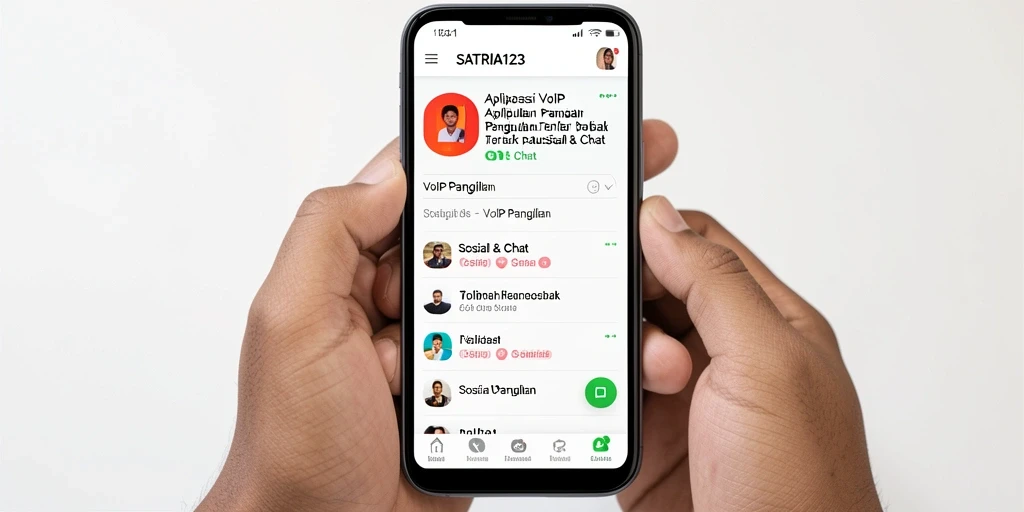 Antarmuka pengguna SATRIA123 yang modern dan fungsi panggilan VoIP yang efisien.