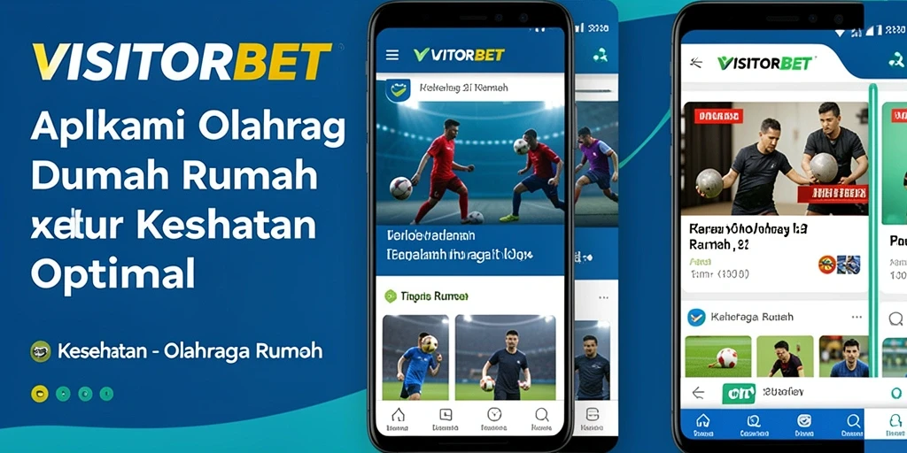 Antarmuka aplikasi VISITORBET untuk olahraga rumah yang menarik.
