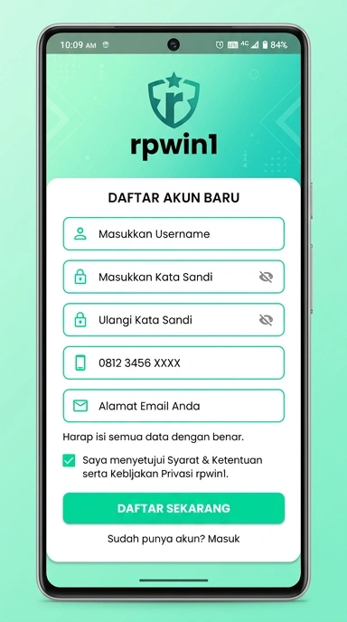 Panduan Buat Akun Baru rpwin1 untuk Pengguna Android